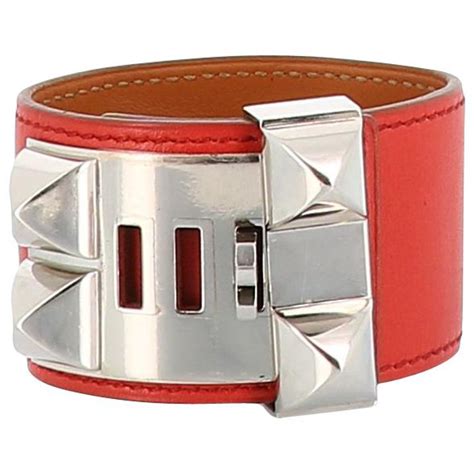 bracelet hermes femme cuir et argent|hermes bracelet leather women's.